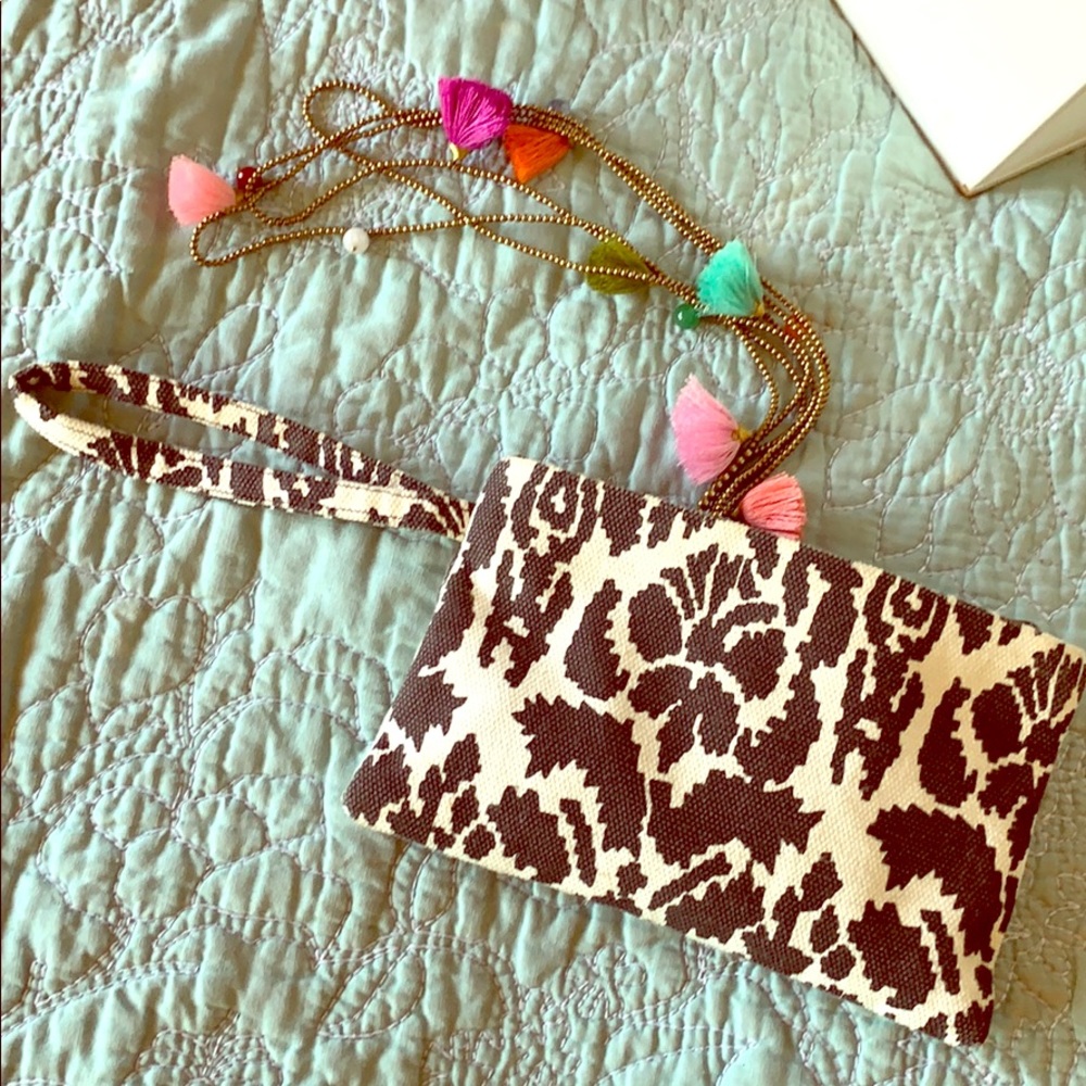 Mini ikat wristlet